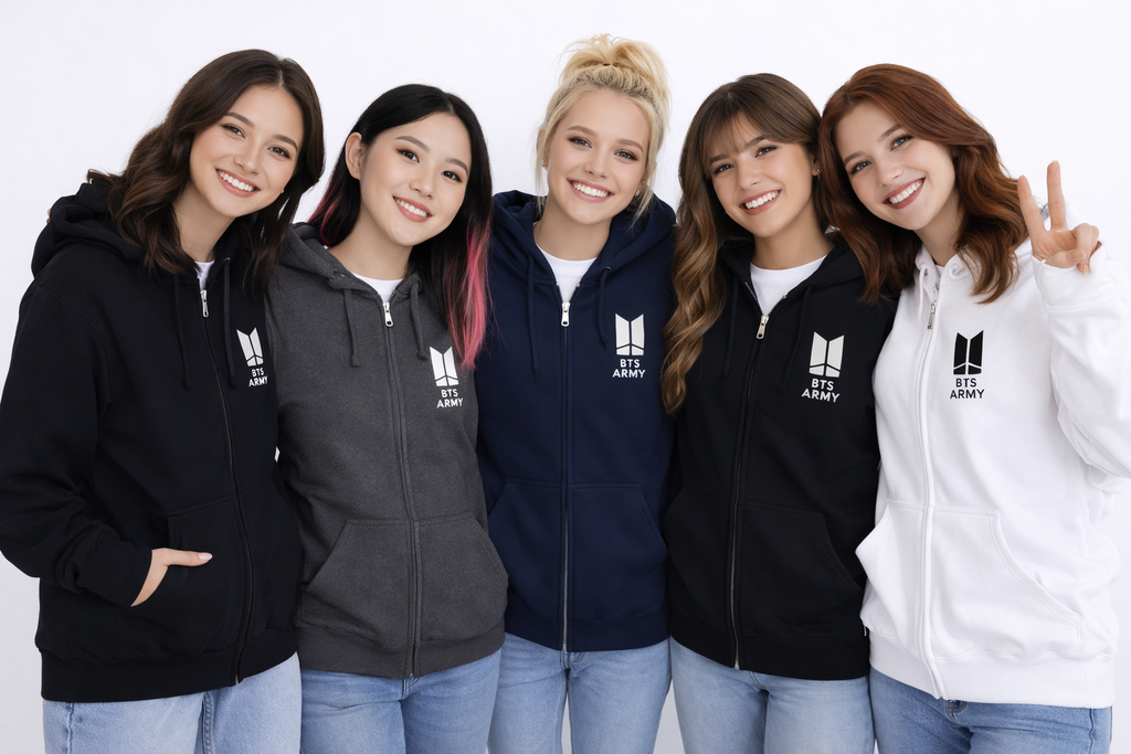 Army Zip Hoodie Minimal