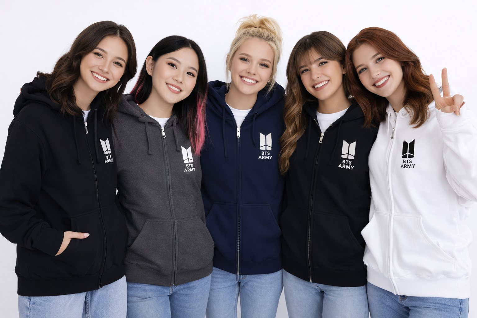 Army Zip Hoodie Minimal